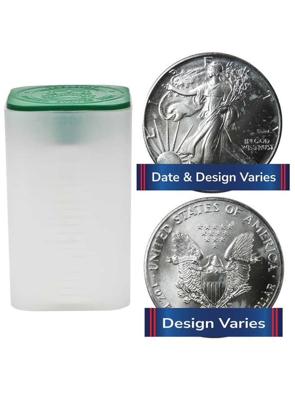 Roll of 20 - $1 American Silver Eagle 1 oz Random Year Impaired