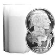 Collectible Roll of 20 - 1 Troy oz Buffalo .999 Fine Silver Round Full Roll