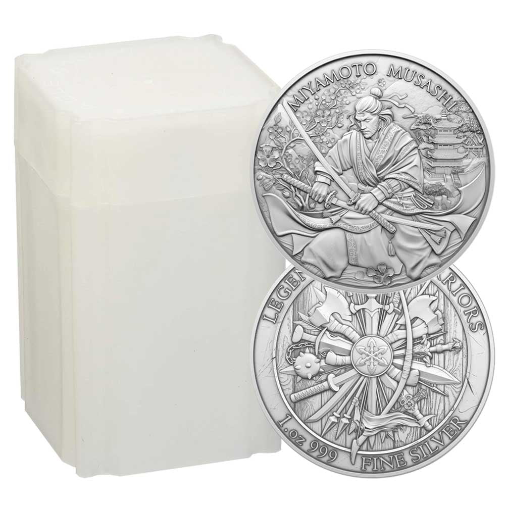 SILVERTOWNE MINT Roll of 20 - 1 Troy oz Miyamoto Musashi Design .999 Fine Silver Round