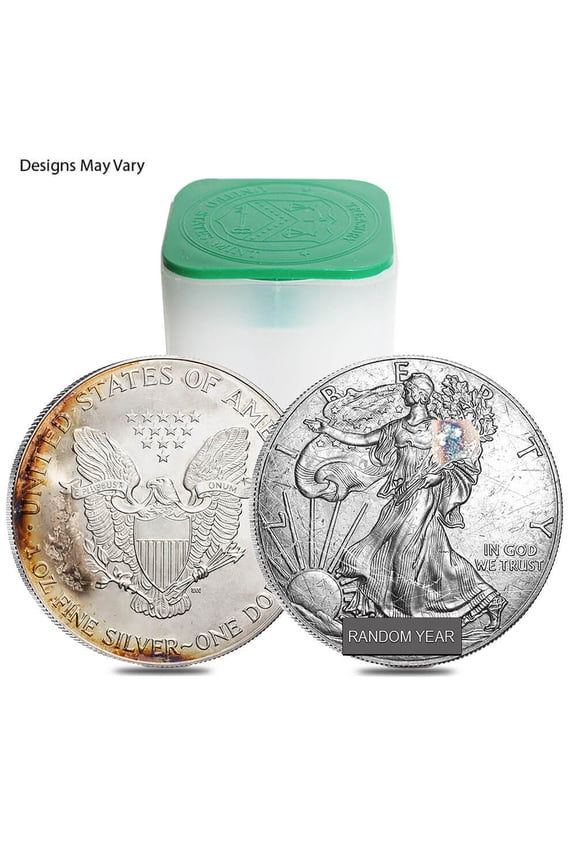 Roll of 20 - 1 oz Silver American Eagle (Cull, Damaged, Circulated, Cleaned)