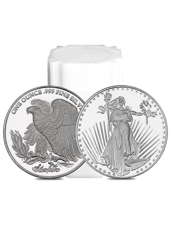 Roll of 20 - 1 oz SilverTowne Saint-Gaudens Silver Round .999 Silver