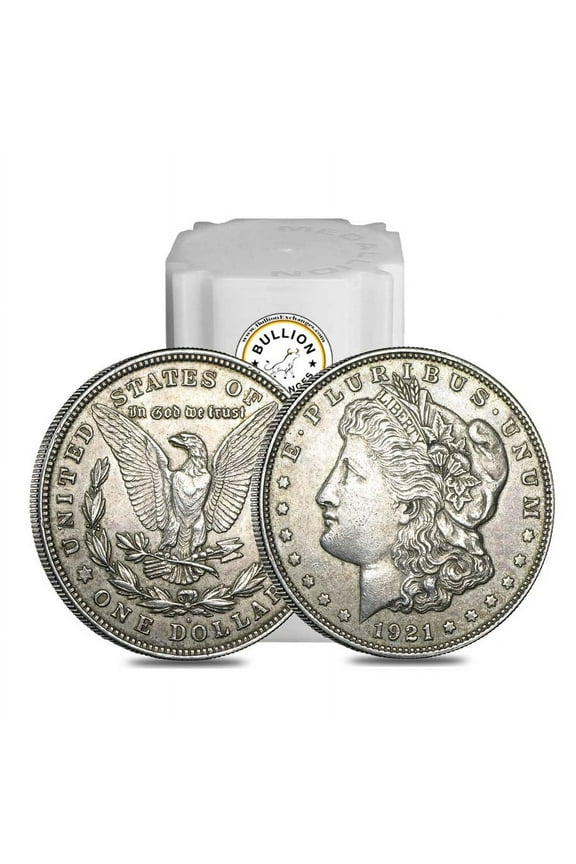 Roll of 20 - 1921 Morgan Silver Dollar VG-XF (Lot, Tube of 20)