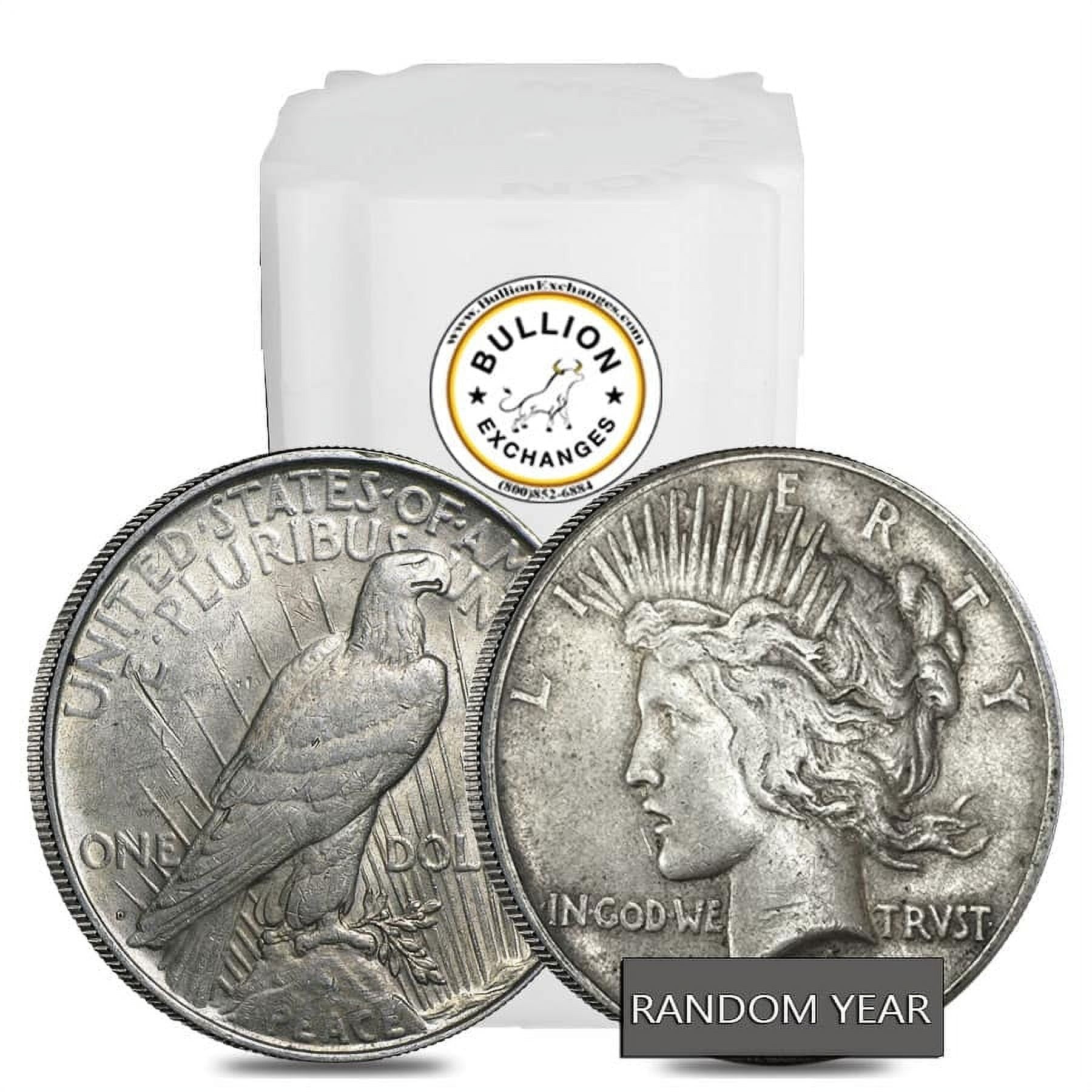 シルバー　アメリカドル US Mint Roll of 20: 1922-1935 Liberty Coin Peace Silver Dollar VG