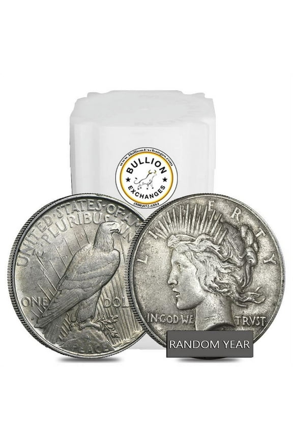 Roll of 20 - 1922-1935 Peace Silver Dollar VG-XF (Random Year)