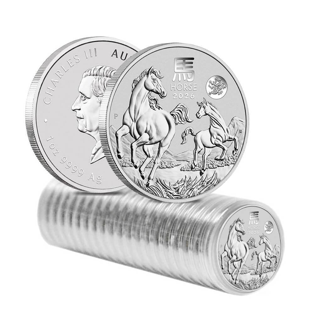 Roll of 20 - 2026 1 oz Silver Lunar Horse Dragon Privy BU