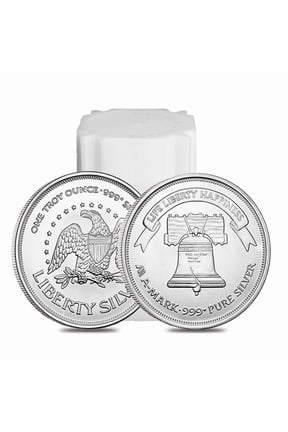 Roll of 20 - A-Mark 1 oz Silver Round .999 Fine (Lot,Tube of 20)