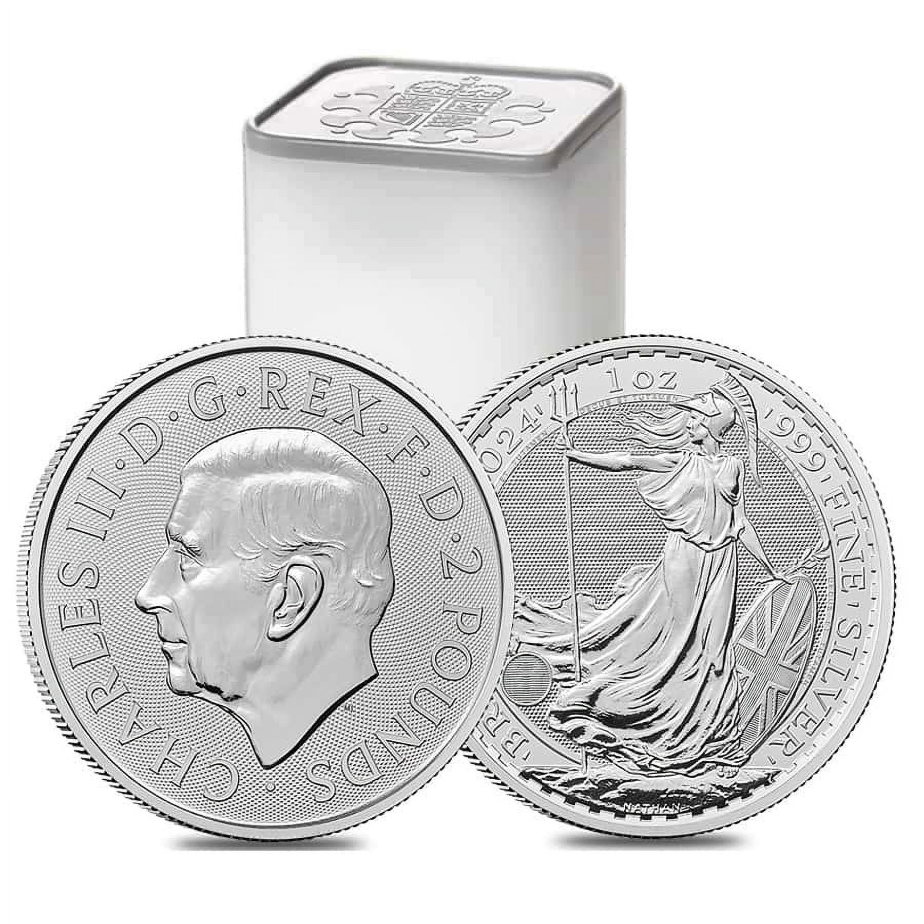 BRITISH ROYAL MINT Roll of 25 - 2024 Great Britain 1 oz Silver Britannia BU