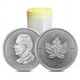 thumbnail image 1 of Roll of 25 - 2025 1 oz Canadian Silver Maple Leaf Coin BU, 1 of 4
