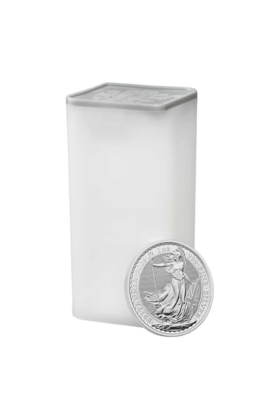 Roll of 25 - U.K. 2026 2 1-oz Silver Britannia .999 BU