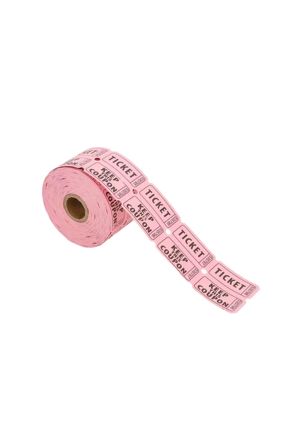 Roll of Double Sided Raffle Tickets for Events Carnivals Fundraisers Parties Durable Paper Material Tearable Design
