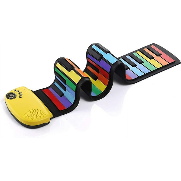 Roll up 49 Key Portable Rainbow Piano