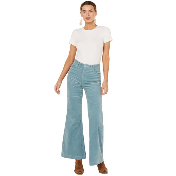 Rolla's Women's Boot Barn Eastcoast Corduroy Flare Jeans Teal 31W x 28L