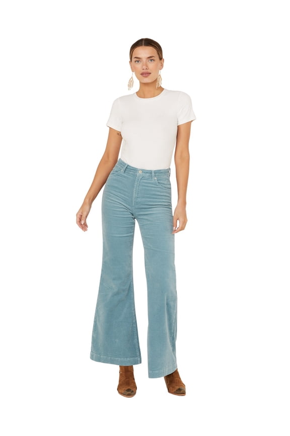 Women's Boot Barn Eastcoast Corduroy Flare Jeans Teal 31W x 28L