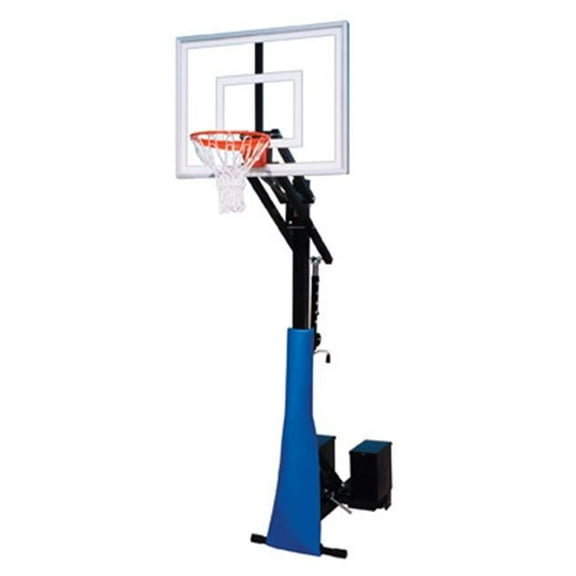 RollaJam II Steel-Acrylic Portable Basketball System, Royal Blue