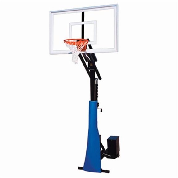 RollaJam Select Steel-Acrylic Portable Basketball System, Royal Blue