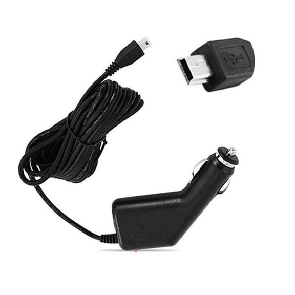 Rollable 3-Meter Black Dash Cam Charger with Cigarette Lighter Interface for 12-24V Cars and Low-Current Digital Devices