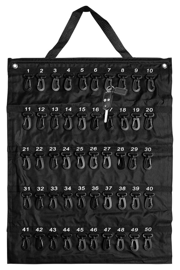 Rollable Key Case - 50 Key Organizer - Flexible Vinyl Key Storage - Durable Roll Up Key Holder - Portable Key Management for Professionals