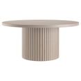thumbnail image 1 of Rollan 32" Wide Round Fluted Coffee Table in Alder White, 1 of 5