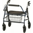 thumbnail image 1 of Rollator Bariatric Heavy Duty Aluminum Rolling Walker Weight Capacity 500 lbs (Blue), 1 of 1