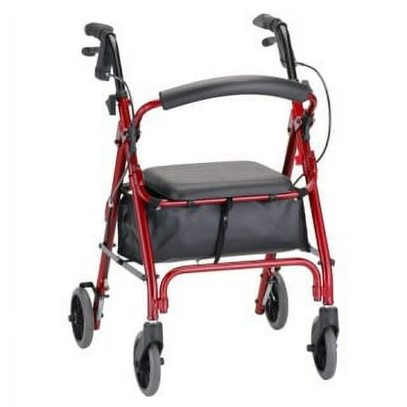 Rollator Nova GetGo Petite Aluminum Rolling Walker Weight Capacity 300 lbs (Red)
