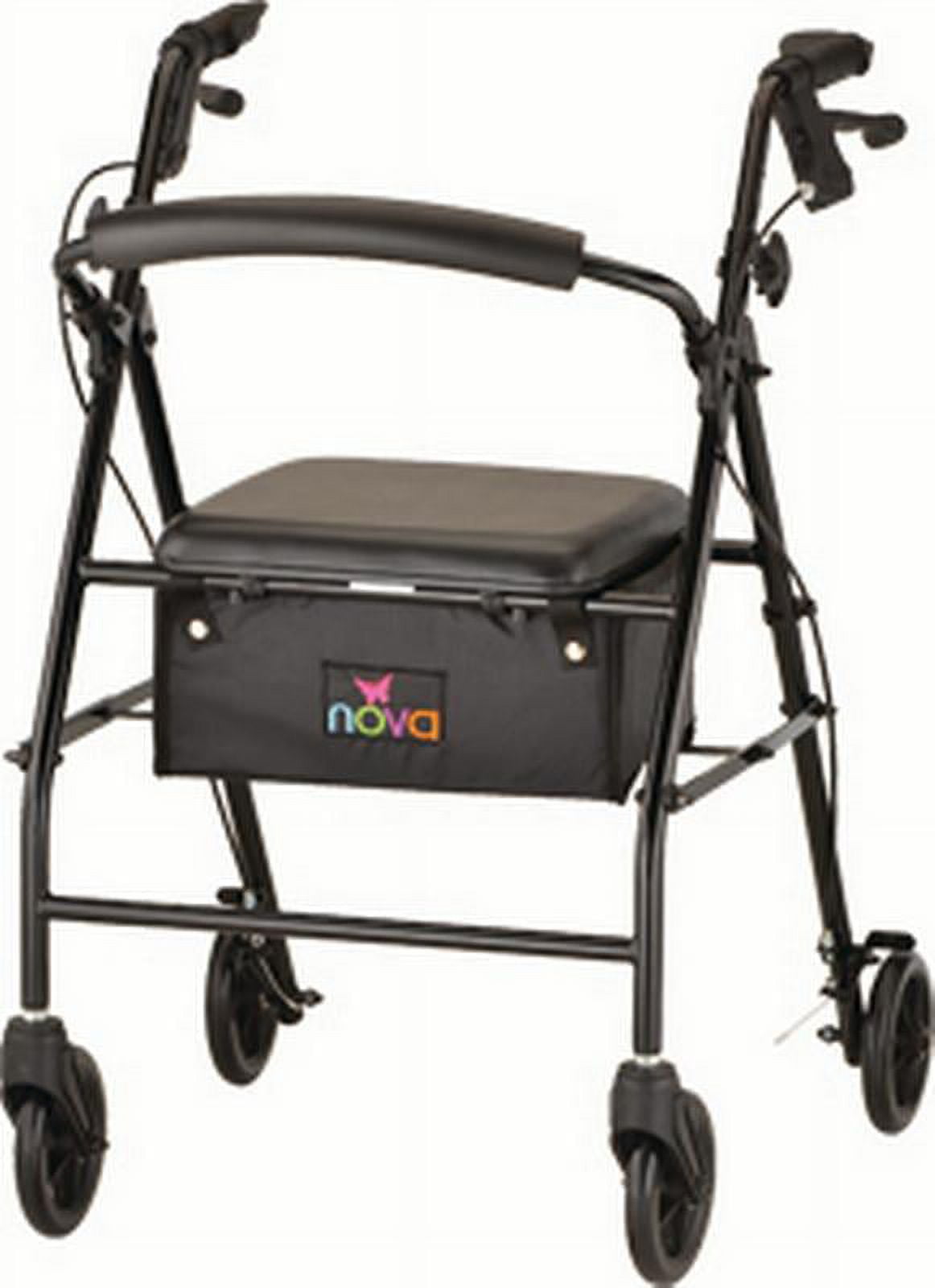 Rollator Nova Vibe 6S Steel Rolling Walker Weight Capacity 300 lbs