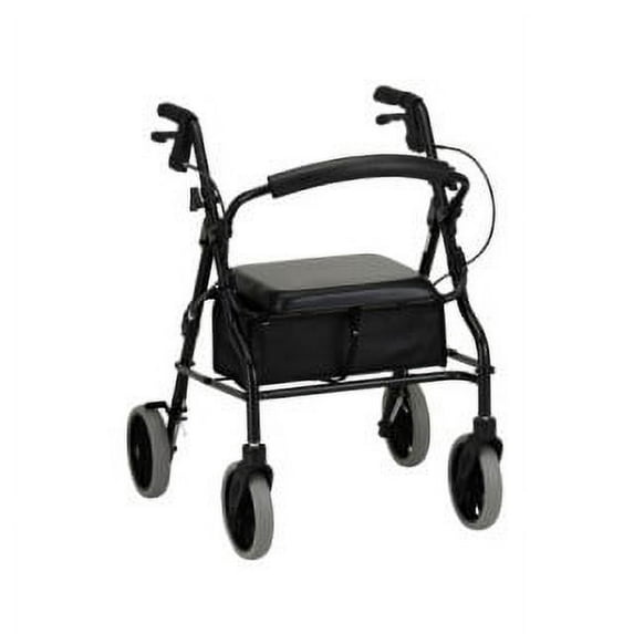 Rollator Nova Zoom 20 Aluminum Rolling Walker Weight Capacity 300 lbs (Black)