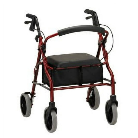 Rollator Nova Zoom 20 Aluminum Rolling Walker Weight Capacity 300 lbs (Red)
