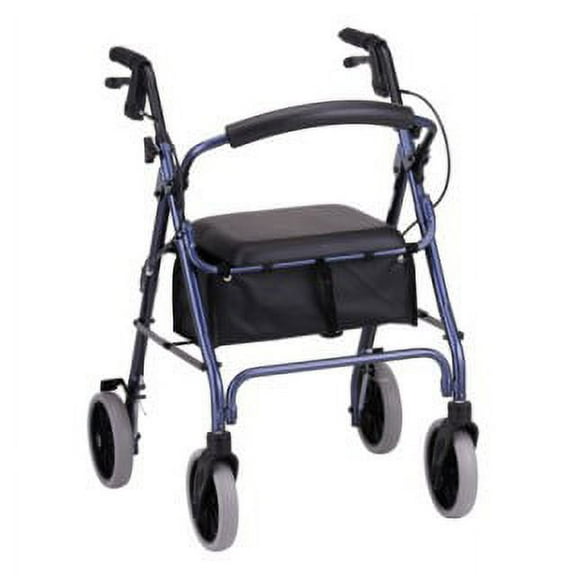 Rollator Nova Zoom 22 Aluminum Rolling Walker Weight Capacity 300 lbs (Blue)