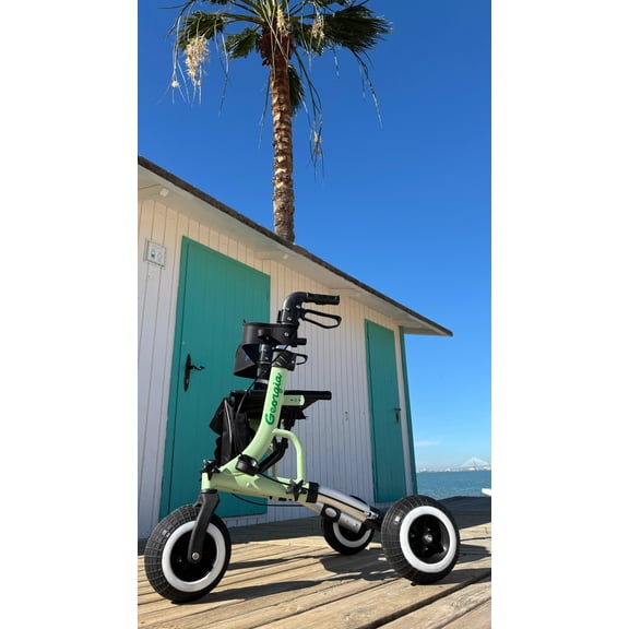 Novaf Rollator Walker 4 Wheels Vintage GEORGIA, Green