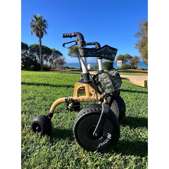 Novaf Adjustable Rollator Walker Military Camouflage All-terrain, Sand