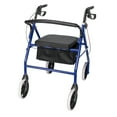 thumbnail image 1 of Rollator Walker Steel Rolling Mobility Walkers for Adult Seniors Easy Folding Padded Seat Adjustable Handles Support 286 Pound,Blue, 1 of 11