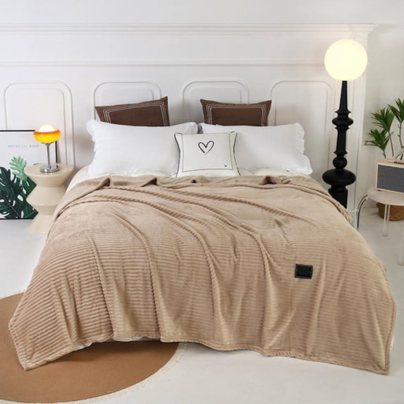 Rollback! Ongmies Throw Blanket, Blanket Clearance Sale 70*100Cm Khaki Camel Liquidation Sale