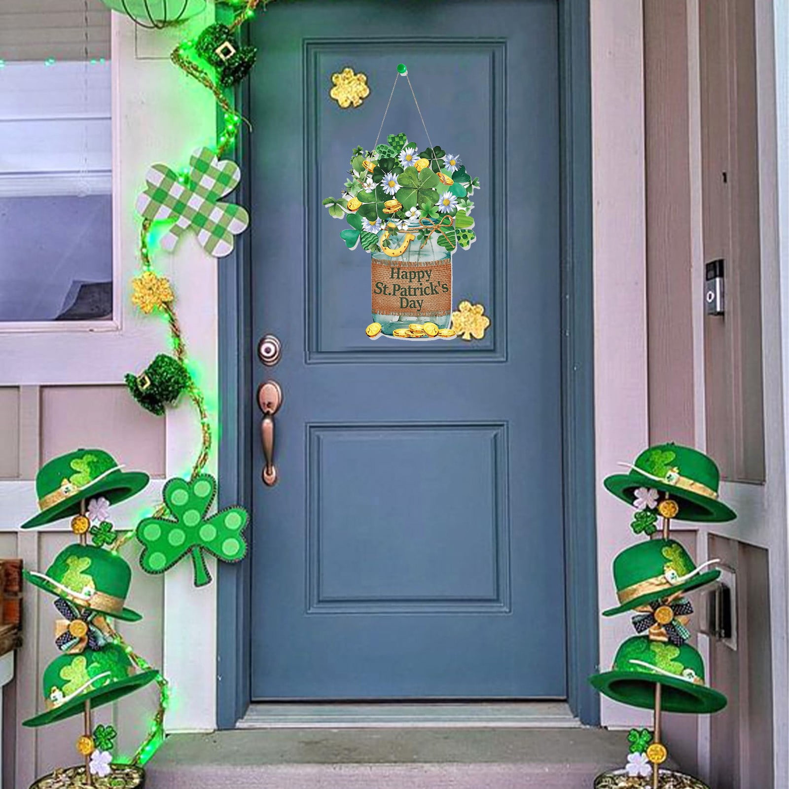 st patricks day front porch mat
