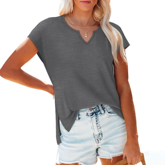 Black*Friday Discounted Items under $5 GaThRRgYP Workout Tops for Women,Women's Sleeveless Round Neck Elastic Waist Top,Summer Women Solid Color V Neck Pocket Sleeveless Tee Tops Tank