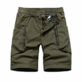 thumbnail image 1 of HOOMEUMY Men's Summer Cargo Shorts with Zipper Pockets Lightweight Quick Dry Stretch Relaxed Fit Shorts Army Green XXXXL, 1 of 3