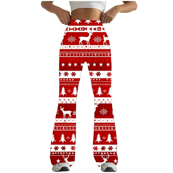 Rollbacks & More LEBONYARD High Waisted Flowy Wide Leg Pants for Women,Women Tight Fitting Hip Hugging Shapewear Striped Flared Pants Yoga Pants Multicolor M