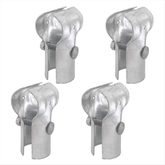 Rollbacks & More 1-3/8In X End Rail T Clamp, Galvanized Steel Chain Link Fence Clamp for OD Pipe 4 Pack