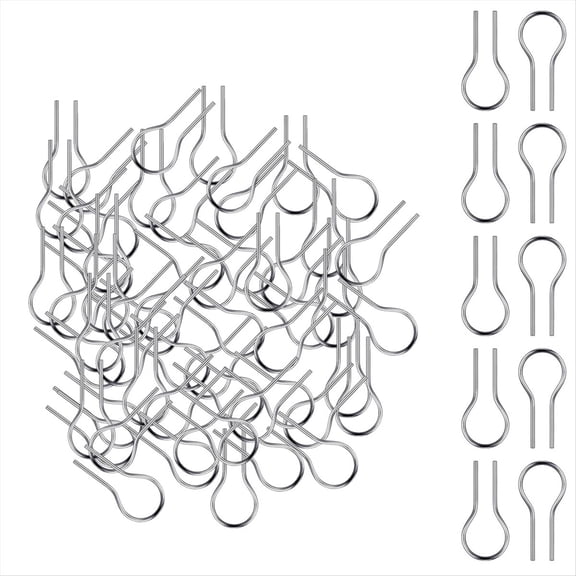 Rollbacks & More 100 Pieces High Temperature Nichrome Wire Jump Rings R Shaped Hanging Burning Needle Hooks for Hobbyists