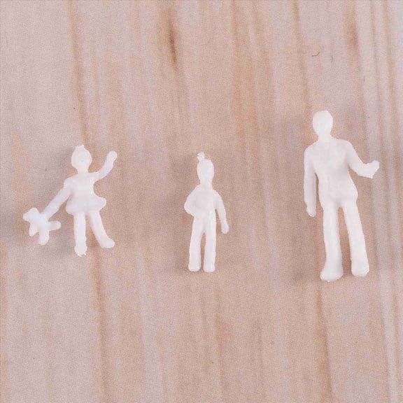 Rollbacks & More 100Pcs HO Scale 1:100 White Model People Unpainted Train Figures