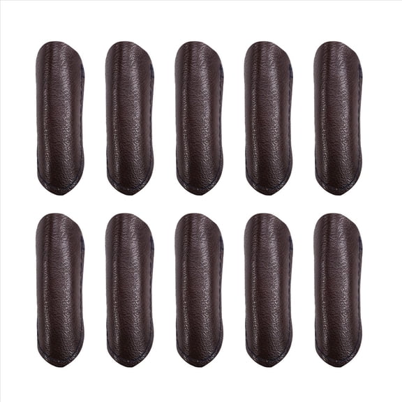 Rollbacks & More 10PCS Leather Finger Protector Thimble Guards Tools for Hand Craft Jewelry Making,Half Pack Brown