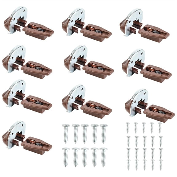 Rollbacks & More 10Sets Replacement Drawer Track Slide Kit,Track Guides Furniture Parts for Dressers,Hutches and Nightstand