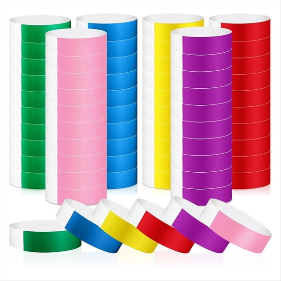 Rollbacks & More 1200 Paper Wristband for Event Waterproof Identification WristbandLightweight Adhesive