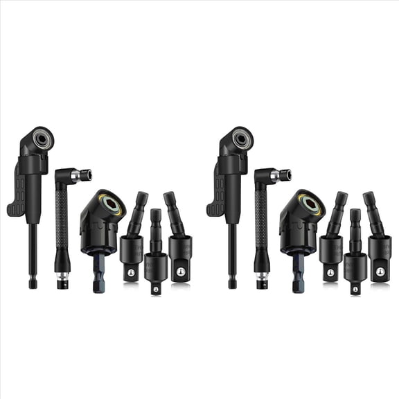 Rollbacks & More 12Pcs Right Angle Drill Attachment Set with 105 Adapter and Impact Grade Socket