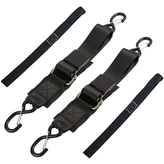 Rollbacks & More 2-Pack Boat Trailer Transom Tie-Down Straps,2in x 4Ft Adjustable Straps with Quick Release Buckle