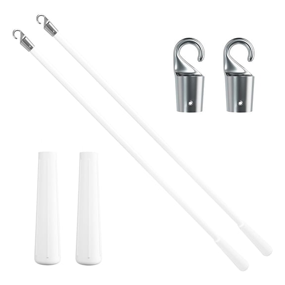 Rollbacks & More 2 Pcs 17 Inch Blind Wand, Vertical Blinds Replacement Parts with Hook and Grip, Fiberglass Tilt for Window