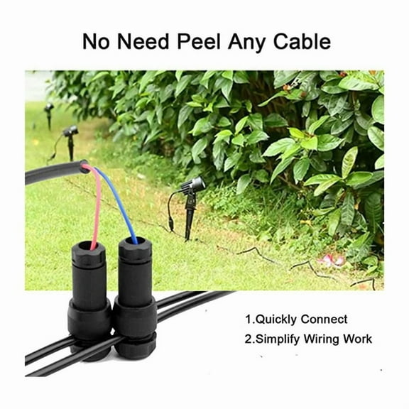 Rollbacks & More 20 Pcs Low Voltage Wire Tap Connectors Waterproof 12-20 Gauge for Path Lights, Spotlights, Flood Ground Lights