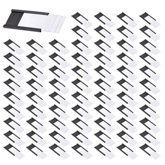 Rollbacks & More 200Pcs Magnetic Label Holders with Data Card Clear Plastic Protectors for Metal Shelf (1 X 2Inch)