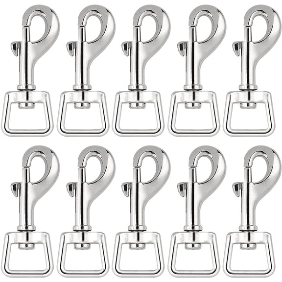 Rollbacks & More 20Pc Snap Hooks for Dog Leash Collar Linking, Heavy Duty Swivel Clasp Eye Bolt Buckle Trigger Clip Spring Pet
