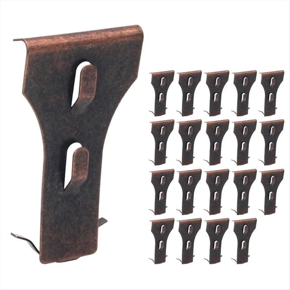 Rollbacks & More 20Pcs Brick Hook Clips,Steel Hanger for Hanging Outdoors,Heavy Duty Wall Hangers 2-1/4In to 2-3/8In High