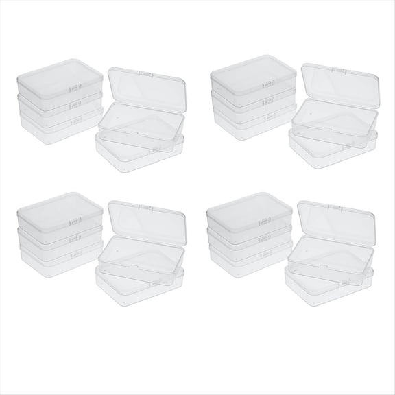 Rollbacks & More 20Pcs Mini Plastic Storage Containers Box with Lid for Collecting Small Items, Beads, Jewelry, Cards, Crafts
